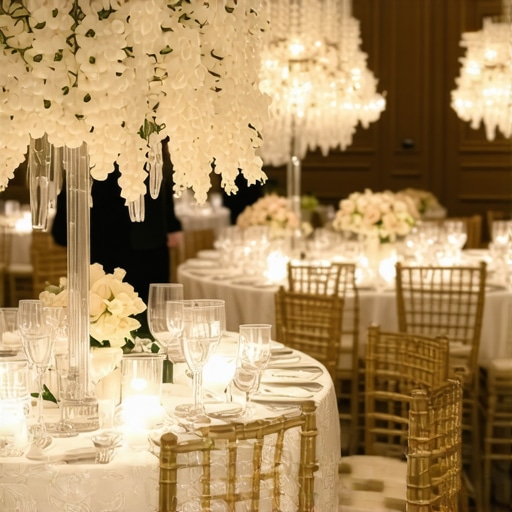 An elegantly designed luxury dining environment focusing on acoustic comfort and aesthetic harmony for high-end events.