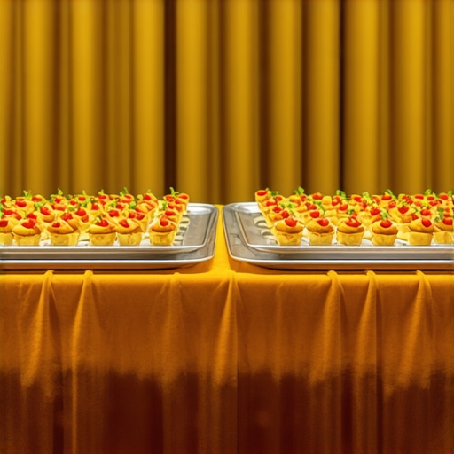 A hidden staging area for wedding appetizers used to maintain the illusion of abundance during a cocktail hour.