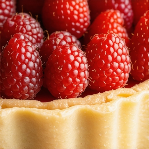 A fresh berry tart representing high-end wedding catering standards without recycled ingredients